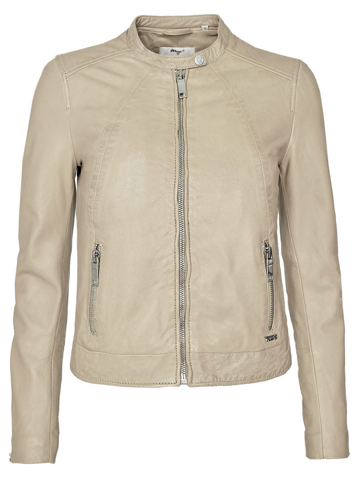 MAZE Damen Lederjacke Grenada S greige, S greige