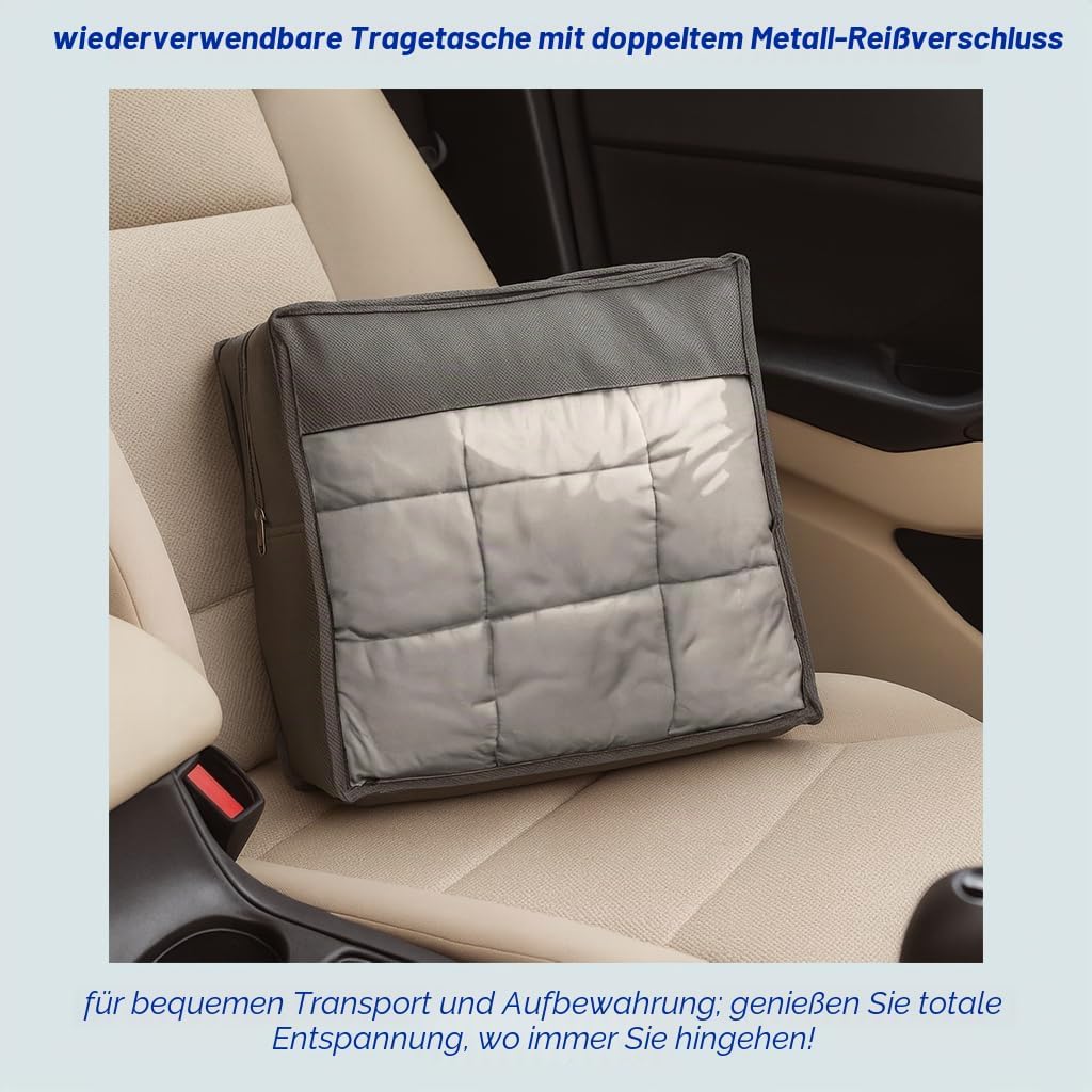 Harbour Housewares Gewichtsdecke mit Aufbewahrungstasche - 125 x 150cm - 4kg - Grau - 1x Schwer Erwa