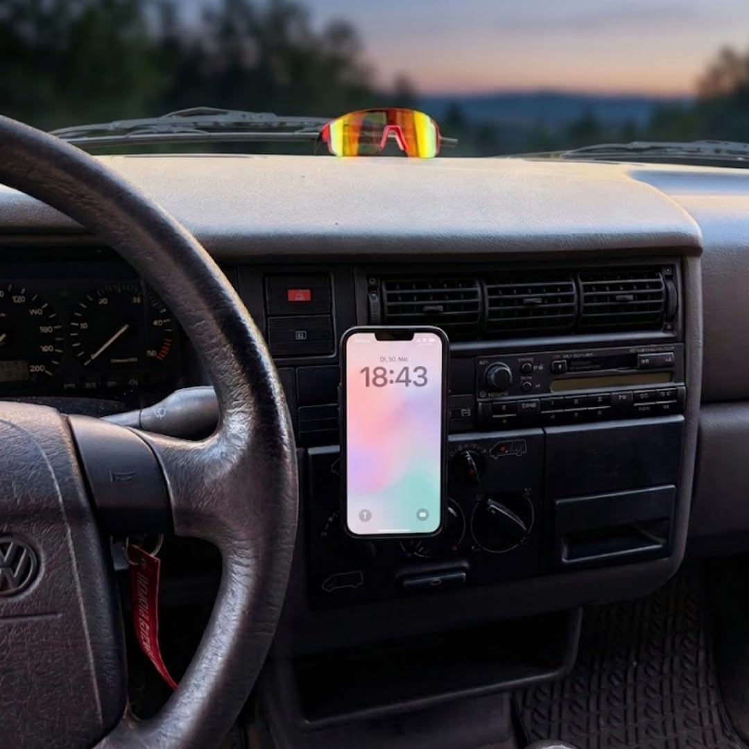Generisch Premium MagSafe kompatible Handyhalterung für VW T4 Vorfacelift (Bj. 1996-1998) – Magnet H