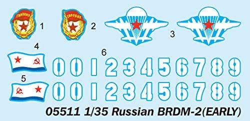 Trumpeter 5511 Modellbausatz Russian BRDM-2 early, Mittel