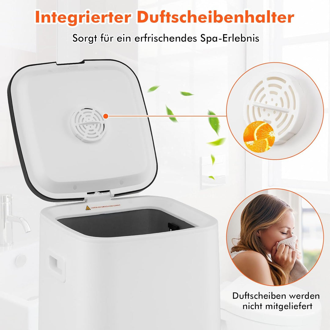 COSTWAY 23L Handtuchwärmer, Towel Warmer mit Anzeigeleuchte & Timer & LED Licht & Automatische Absch