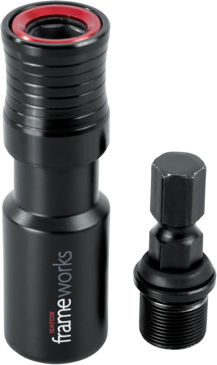 Gator Frameworks Mikrofon-Clip mit Schnellentriegelungsständer (GFW-MIC-QRTOP), Schwarz Schnellspann
