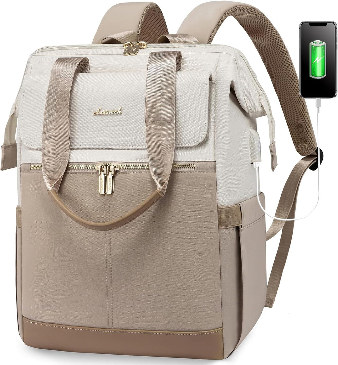 LOVEVOOK Rucksack Damen gross, 18 Zoll Laptop Schulrucksack Teenager, Arbeitstasche SChultasche mit