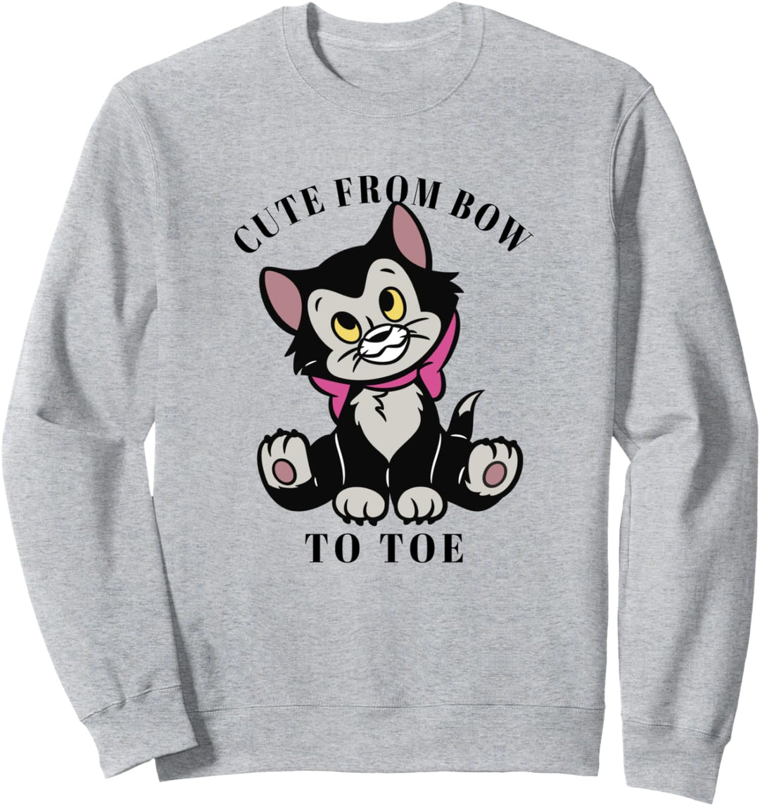Disney Pinocchio Figaro niedlich von Schleife bis Fuss Sweatshirt