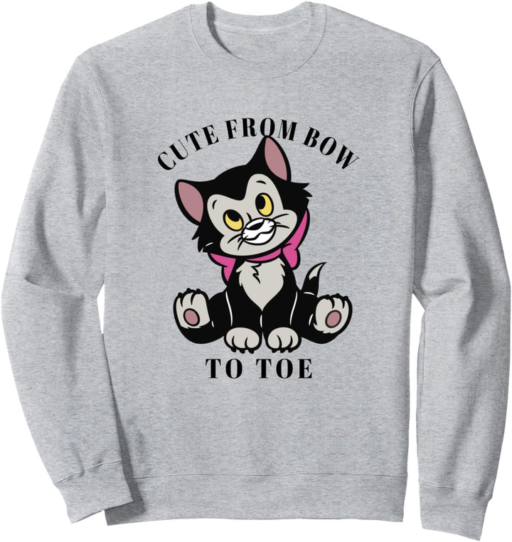 Disney Pinocchio Figaro niedlich von Schleife bis Fuss Sweatshirt