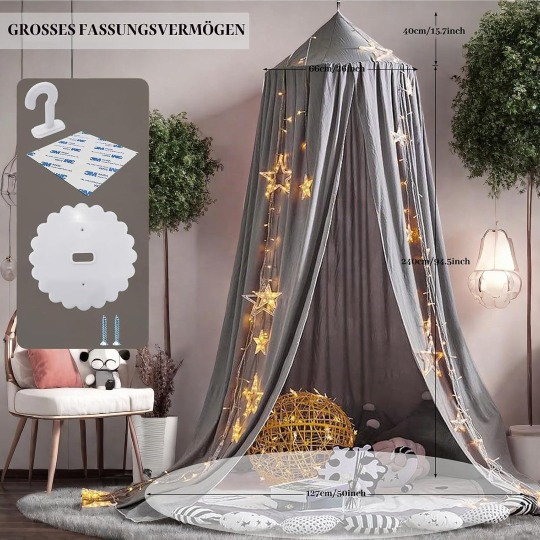 Ginkago Baldachin Kinderzimmer Baby Betthimmel Riesig Betthimmel Kinder Himmelbett Vorhänge Prinzess