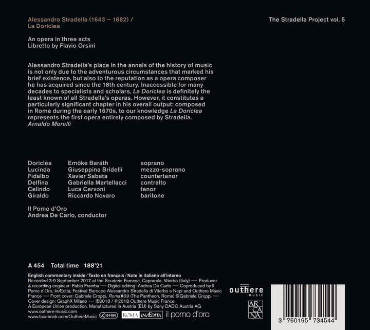 Stradella: La Doriclea, Audio-CD