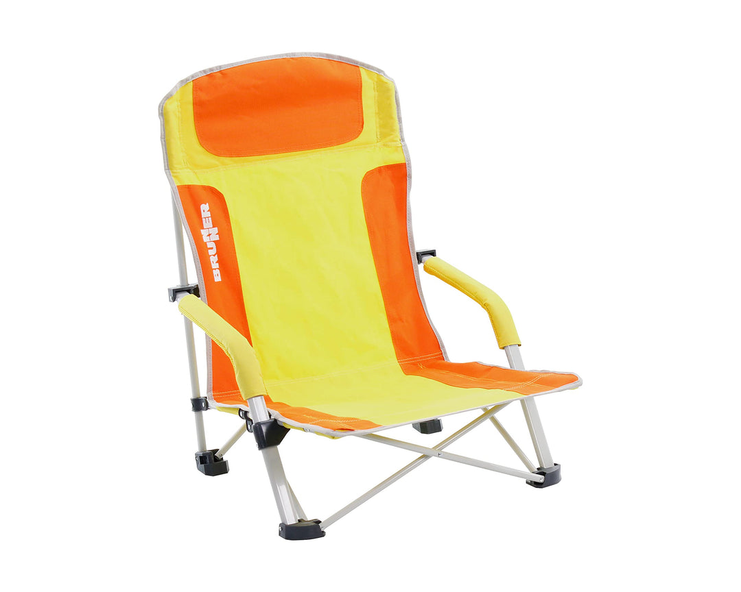 BRUNNER Bula Strandstuhl, Ergonomisch, Legierter Stahl, Orange/Gelb, Orange/Gelb
