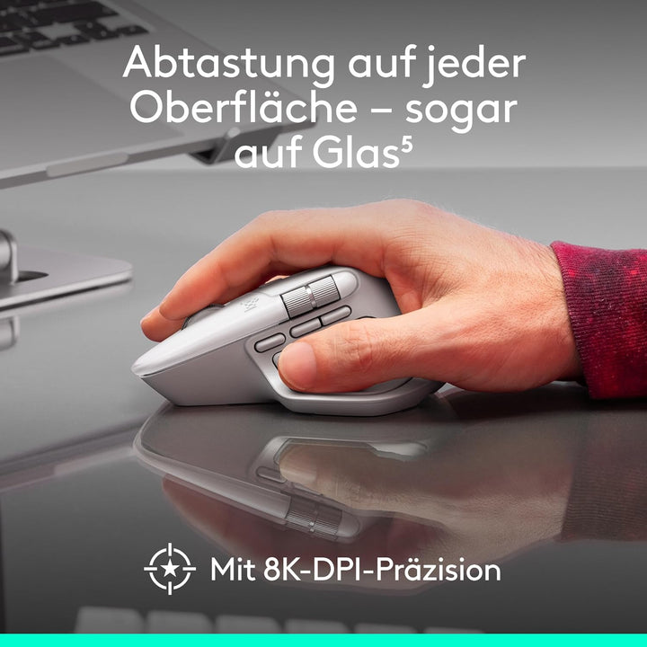 Logitech MX Master 4 for Mac, ergonomische Bluetooth-Maus mit fortschrittlichem haptischem Feedback,