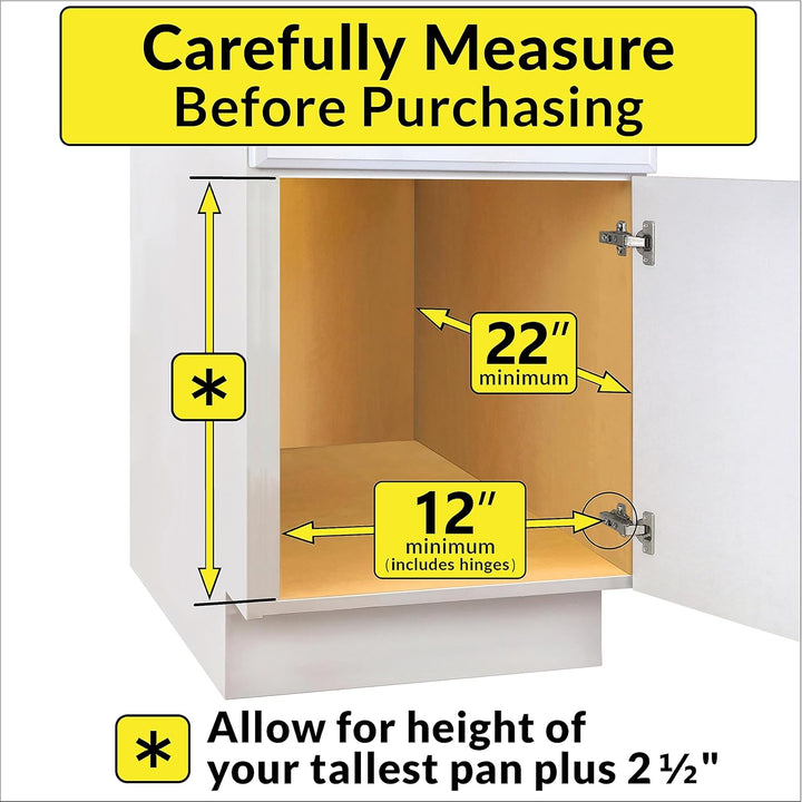 Lynk Professioneller Kochgeschirr-Organizer, ausziehbarer Schrank, Regal, 28 x 53 x 27 cm, Chrom 11