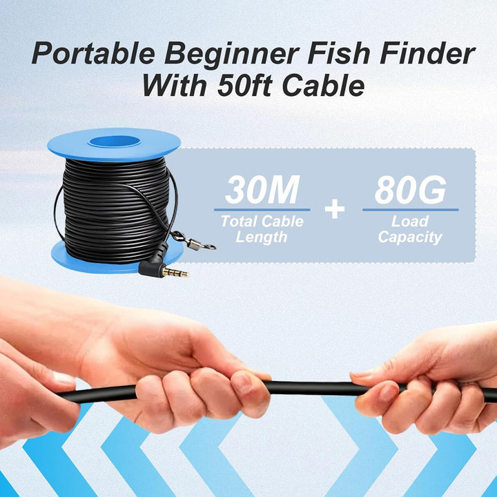 Unterwasserkamera Angeln Tragbarer Fischfinder mit IPS Display, IP67 Unterwasser Kamera mit 4,3-Zoll