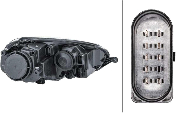HELLA 1EG 247 007-611 FF/Halogen-Hauptscheinwerfer - links - für u.a. VW Golf V (1K1) Links Schwarz,