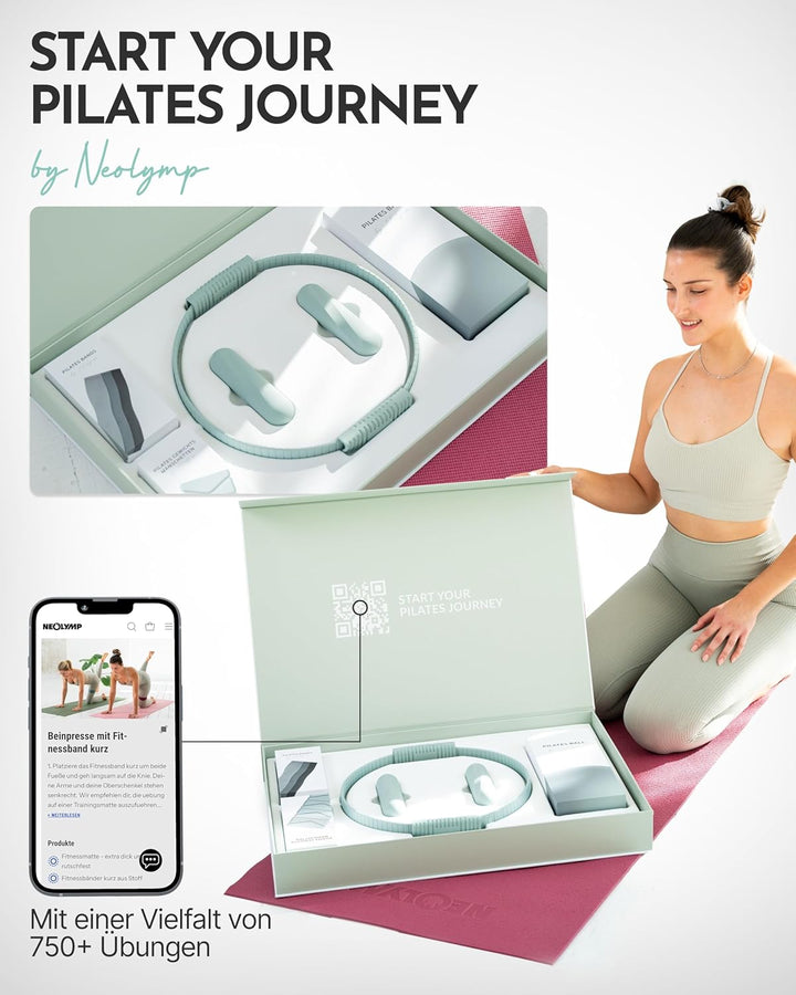 NEOLYMP Pilates Set für Zuhause – Pilates Ball, Pilates Ring & Gewichte – Komplettes Pilates Zubehör