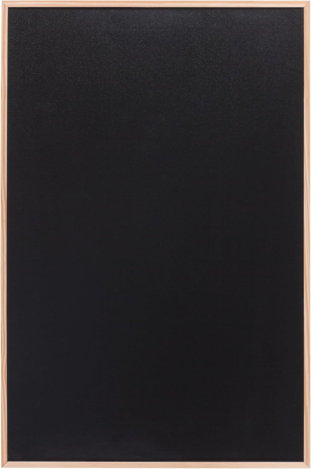 Bi-Office Kreidetafel New Basic, Memoboard mit Natur Kiefernholz Rahmen, 885x585 mm Kiefernholz Rahm