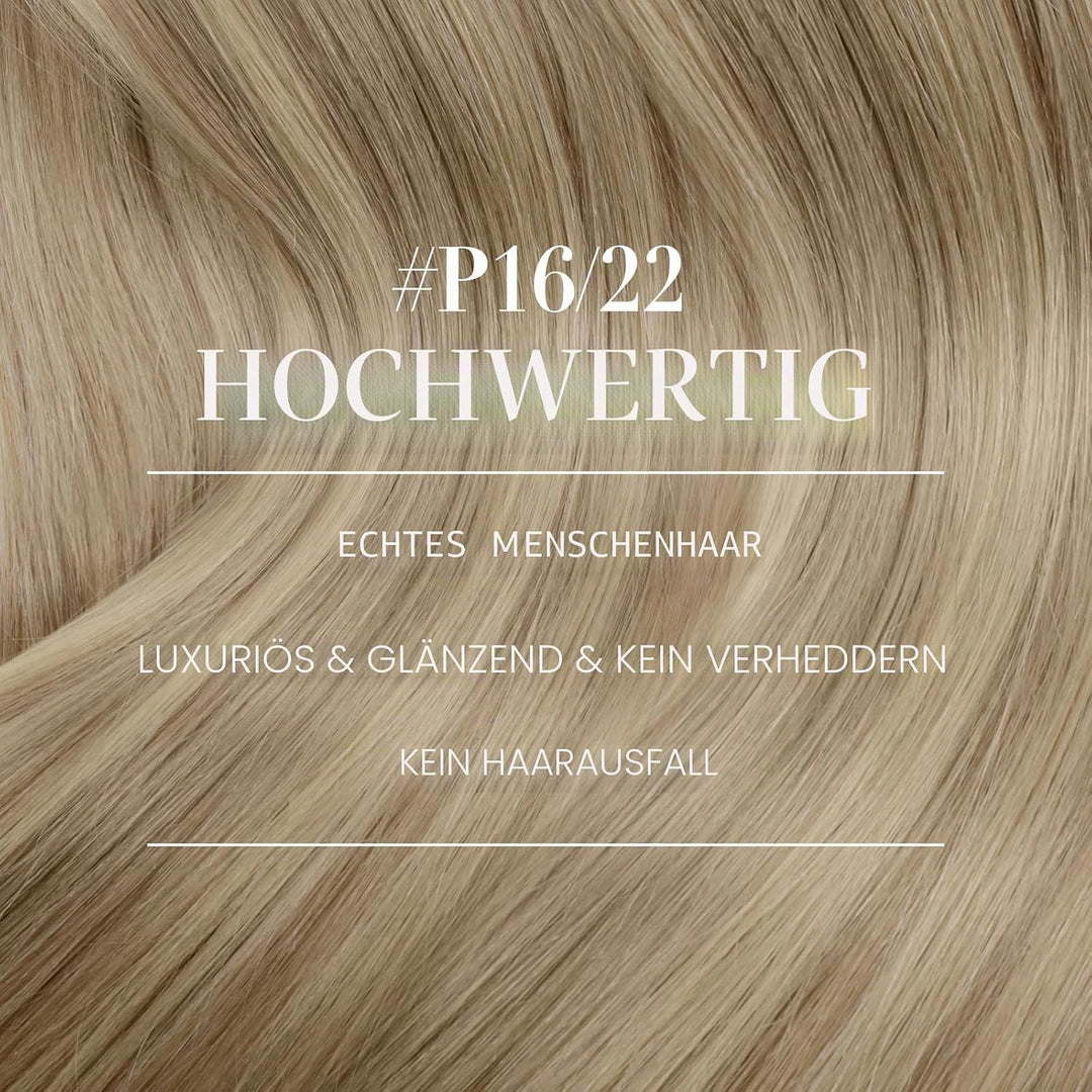 YoungSee Nano Extensions Echthaar Blond 55 cm Nanoring Extensions Echthaar Gesträhnt Goldblond Mit B