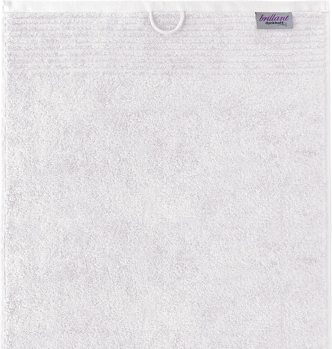 Dyckhoff 0410996430 Handtuchset "Brillant" Qualität 550 g/m², 6-teilig,weiss/türkis Weiss / Türkis,