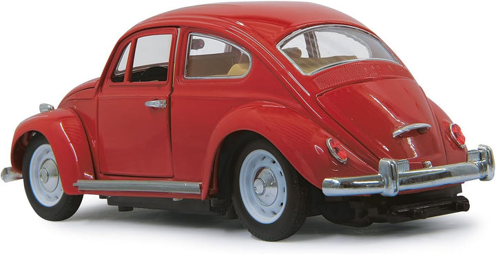 JAMARA 405110 - VW Käfer 1:18 RC Diecast 27MHz - Kultfahrzeug mit Gummi-Bereifung, öffnen von Türen,