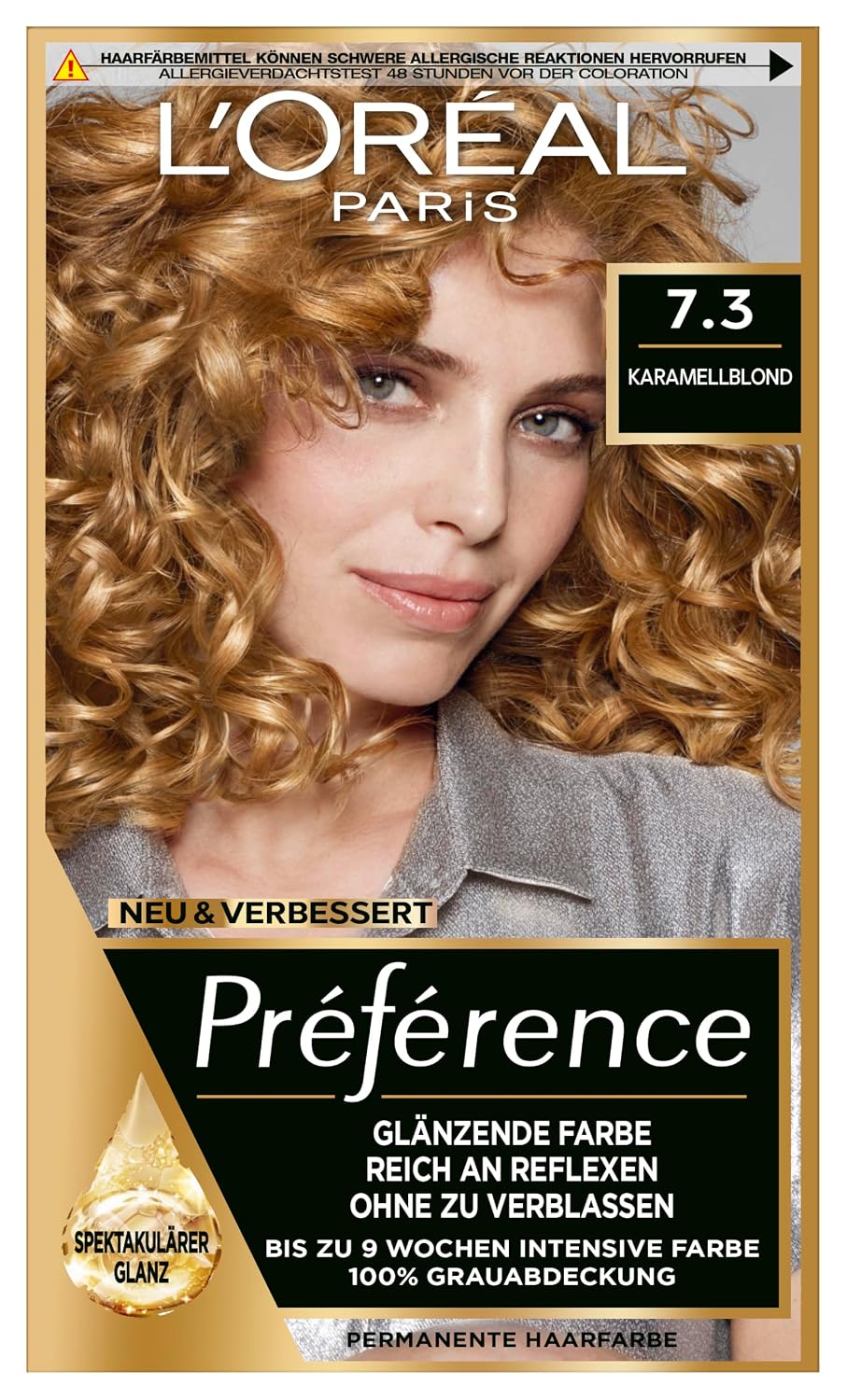 L'Oréal Paris Permanente Haarfarbe, Haarfärbeset mit Coloration und Farbglanz-Pflegebalsam, Préféren