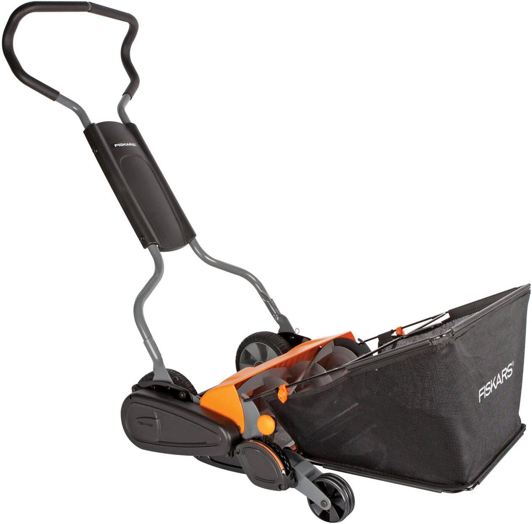 Fiskars Grasfangkorb für Fiskars Spindelmäher StaySharp Max, 18 Liter, StaySharp, Schwarz/Orange, 10