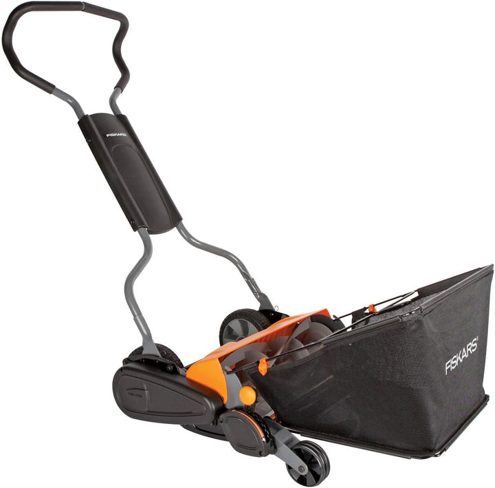 Fiskars Grasfangkorb für Fiskars Spindelmäher StaySharp Max, 18 Liter, StaySharp, Schwarz/Orange, 10