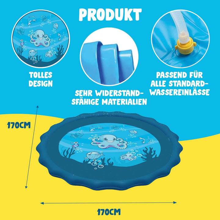 Super Splash® | Kinder Wasserspielgeräte | Pool mit Wasserdüsen | Kinder-Teppichspielzeug für drauss