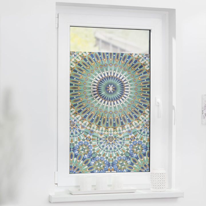 Lichtblick Fensterfolie selbstklebend mit Motiv, Sichtschutz, merhfach Ablösbar, Montage ohne Rakel,