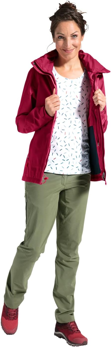 VAUDE Women's Elope Jacket - Outdoor Jacke Damen 44 Crimson Red, 44 Crimson Red
