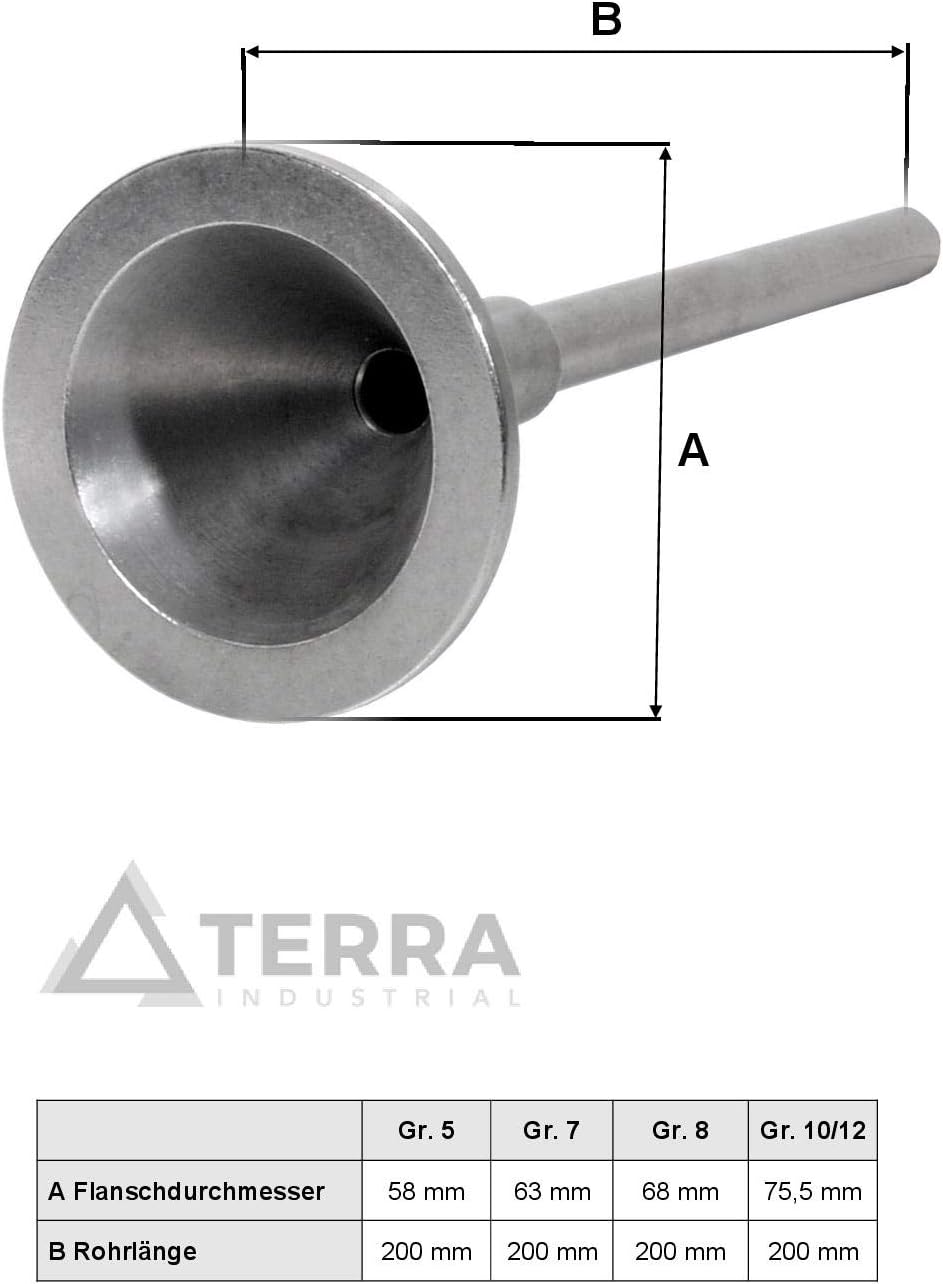 WolfCut Wurstfüller - Set (Füllrohr Set + eine Führungsscheibe), INOX, kompatibel mit Fleischwolf Gr