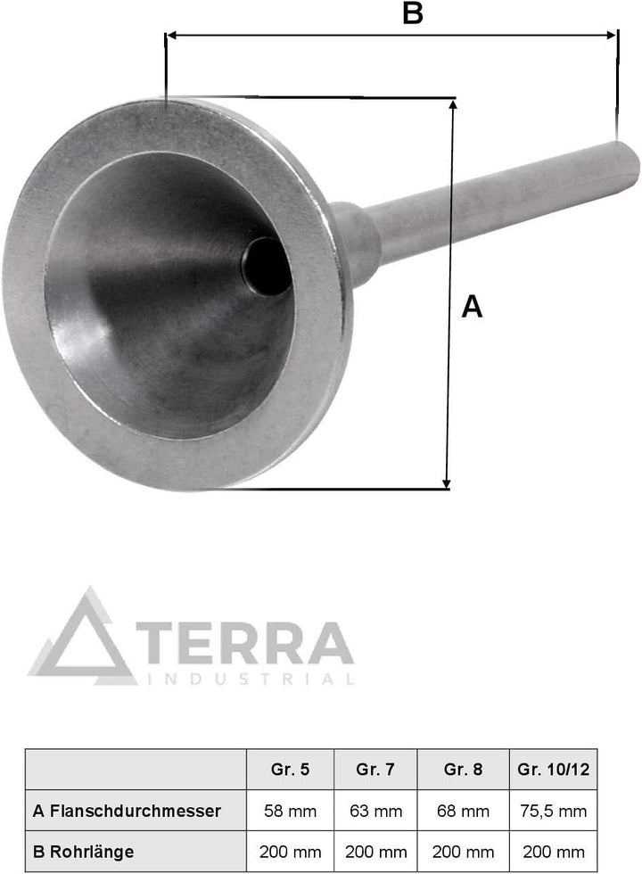 WolfCut Wurstfüller - Set (Füllrohr Set + eine Führungsscheibe), INOX, kompatibel mit Fleischwolf Gr