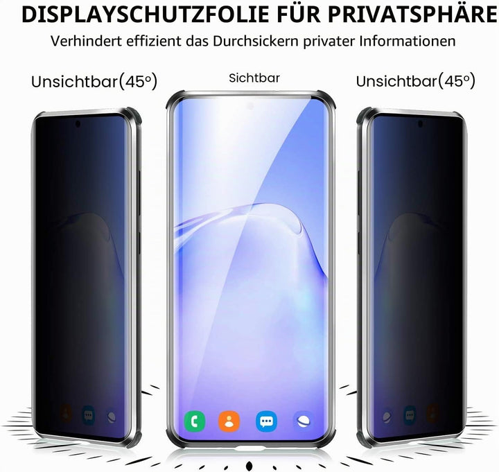 CeeEee Anti-Spy Case für Samsung S22 Ultra Hülle 5G Ultra Dünn Magnetische Cover mit Dual Gehärtetem