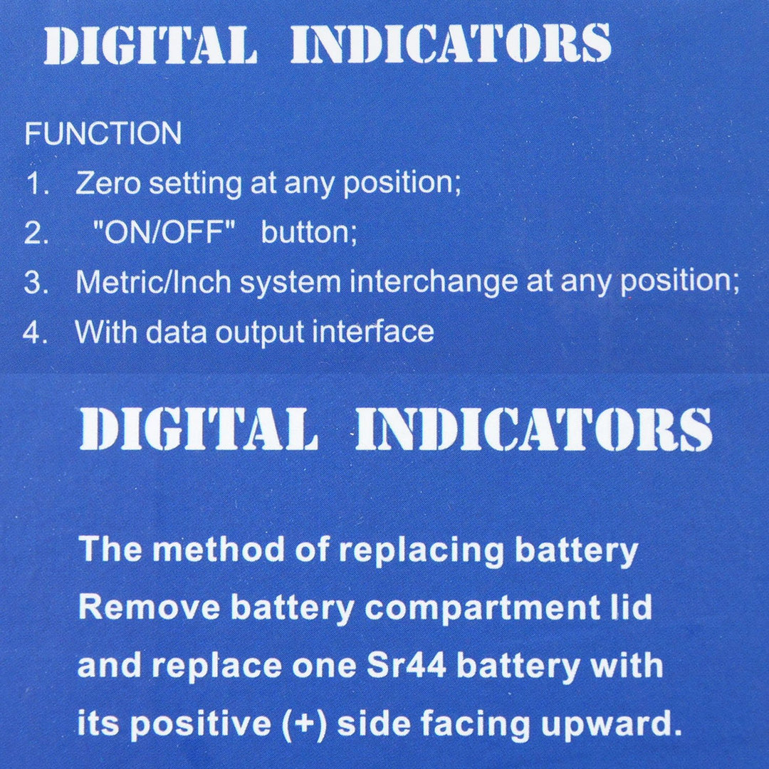 KATSU Digitale Messuhr 0,001 mm/0,00005" DTI Messuhr 0-12,7mm grosses LCD Digital Indikator Messgerä