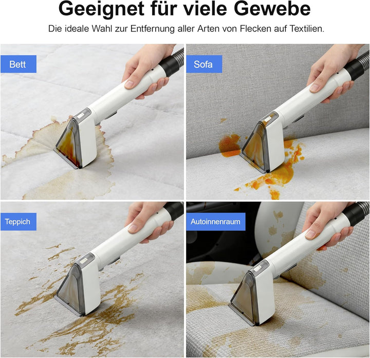 Polsterreiniger Gerät Nasssauger Waschsauger - 450W Dampfreiniger Teppichreiniger Wischsauger Polste