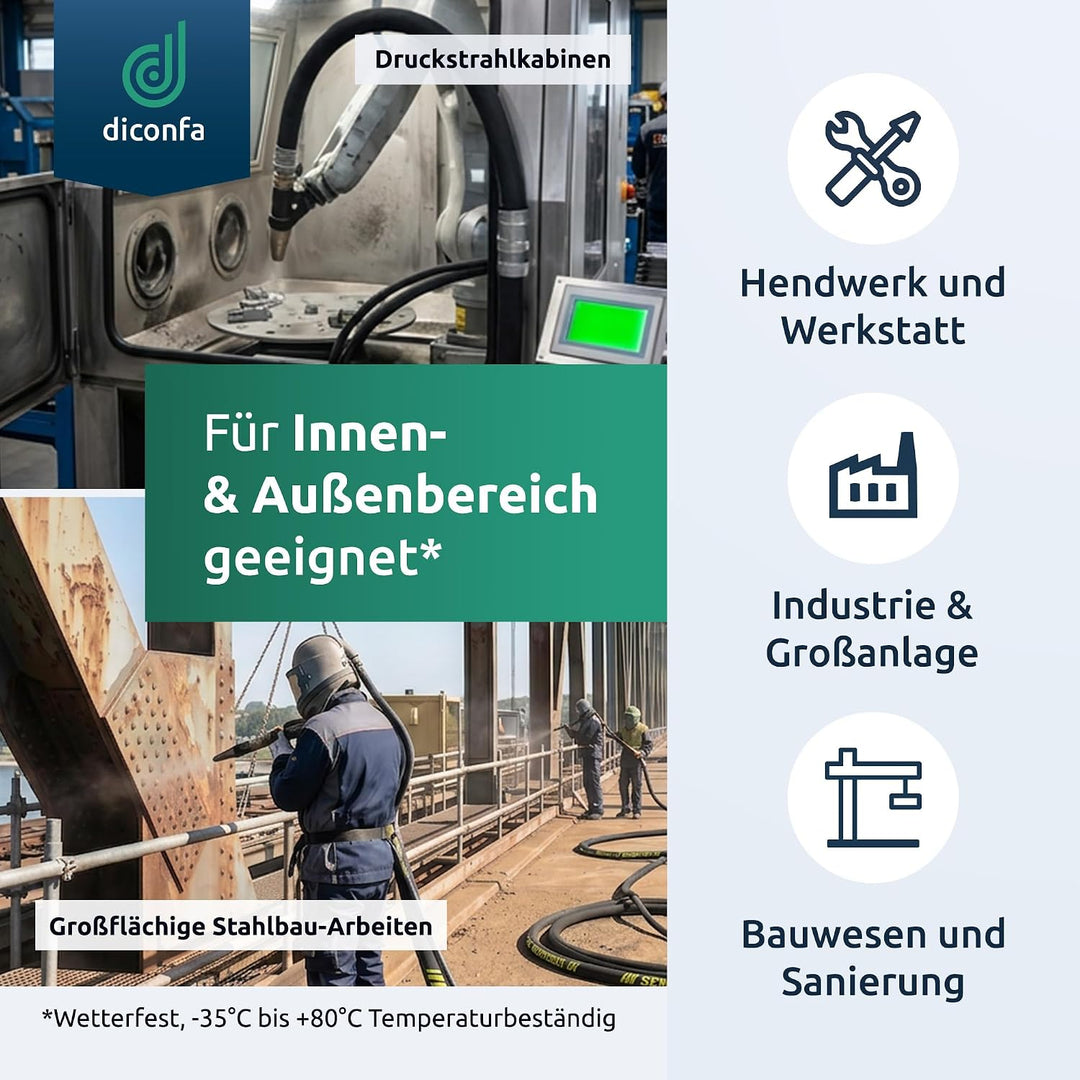 diconfa PROFI Sandstrahlschlauch SM1® STRAHLMEISTER® nach Mass - Durchmesser 13mm bis 42mm - Länge: