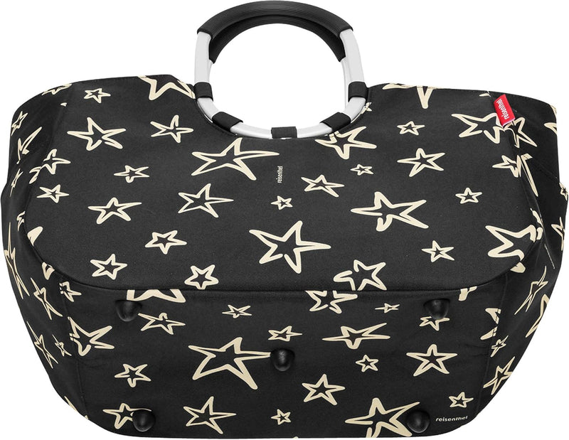 reisenthel loopshopper L Stars, Polyester, Schwarz, 52 x 31 cm