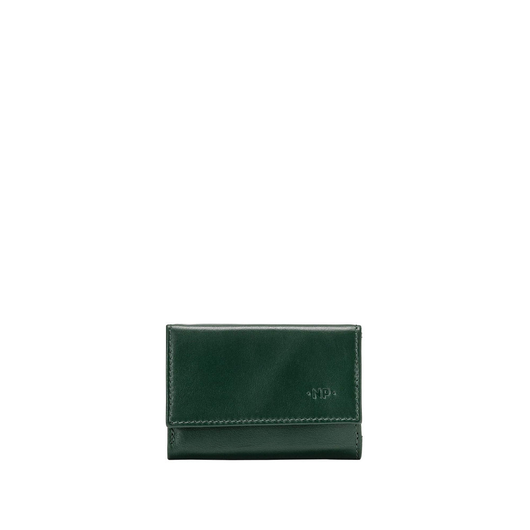 Nuvola Pelle Brieftasche klein für Herren aus weichem Leder mit Münzfach Banknotenfach Grün, Grün