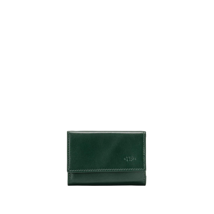 Nuvola Pelle Brieftasche klein für Herren aus weichem Leder mit Münzfach Banknotenfach Grün, Grün