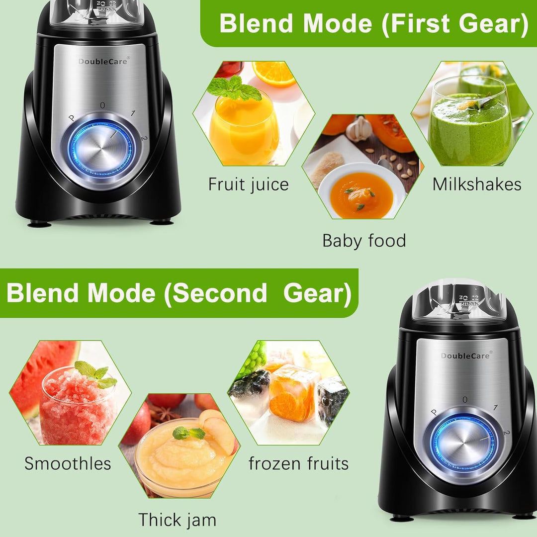 Mixer,Smoothie Maker, Mini Standmixer Blender Elektrisch, 3 Einstellbare Geschwindigkeiten, 600 ml T