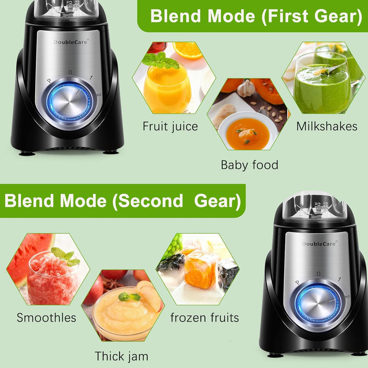 Mixer,Smoothie Maker, Mini Standmixer Blender Elektrisch, 3 Einstellbare Geschwindigkeiten, 600 ml T