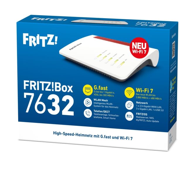 FRITZ! Box 7632 G.Fast/Wi-Fi 7 - Router - WLAN