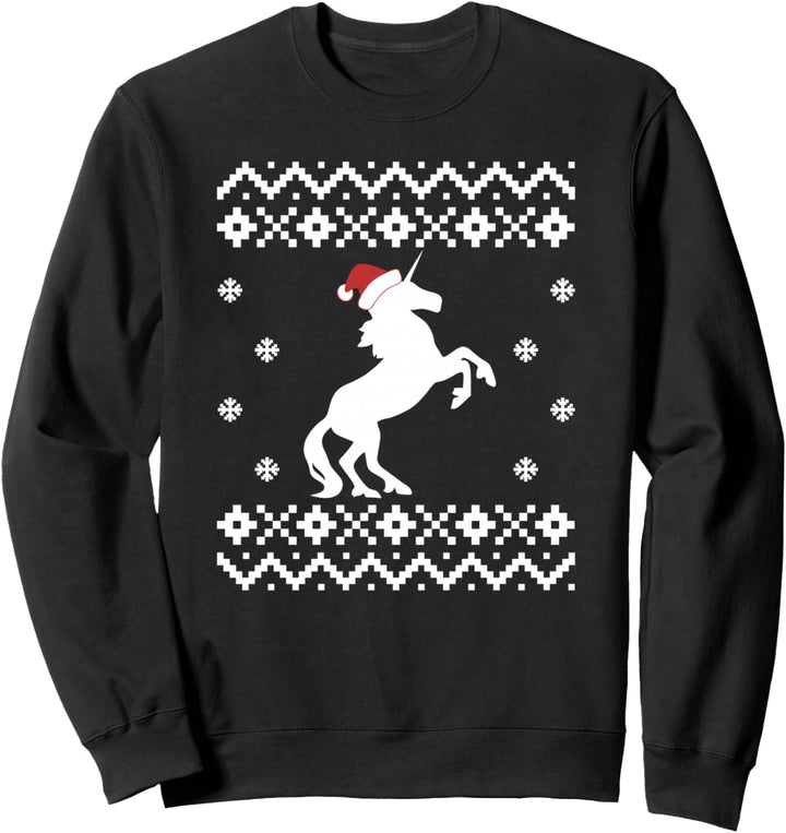 Unicorn Ugly Christmas Sweater, Funny Unicorn Santa Sweatshirt