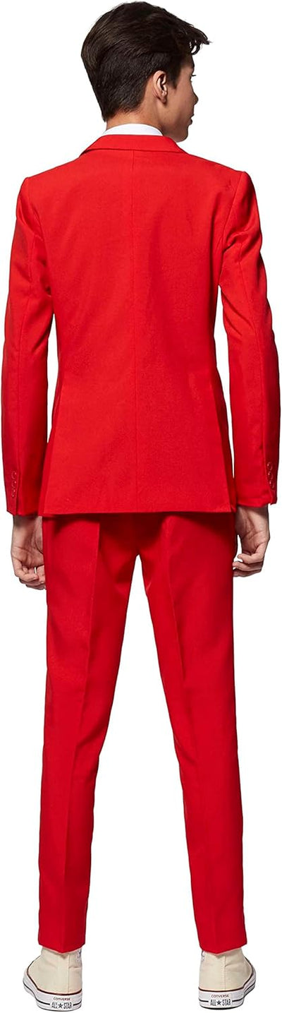 OppoSuits Einfarbiger Anzug für Teenager-Jungen in Glorious Green - Abschlussball- und Hochzeitsfeie