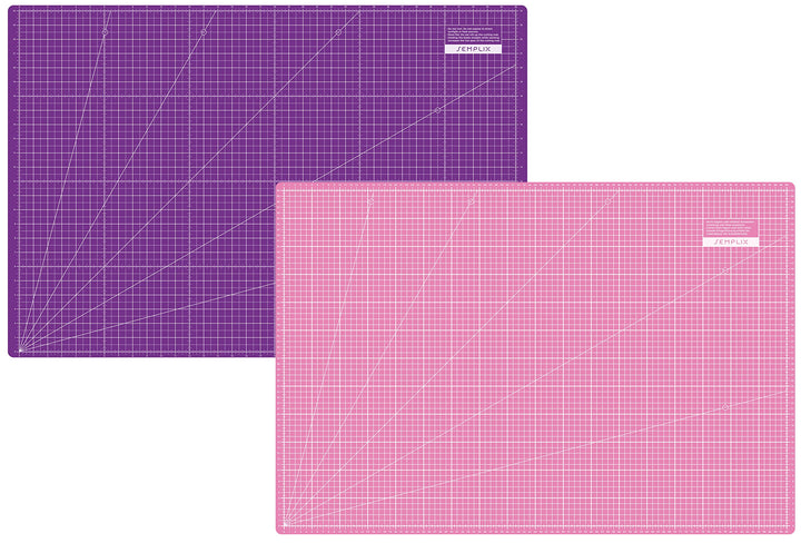 SEMPLIX Schneidematte A1 in Grün, Rosa, Grau, Türkis, Lila. Ideal fürs Basteln, Nähen und Patchworke