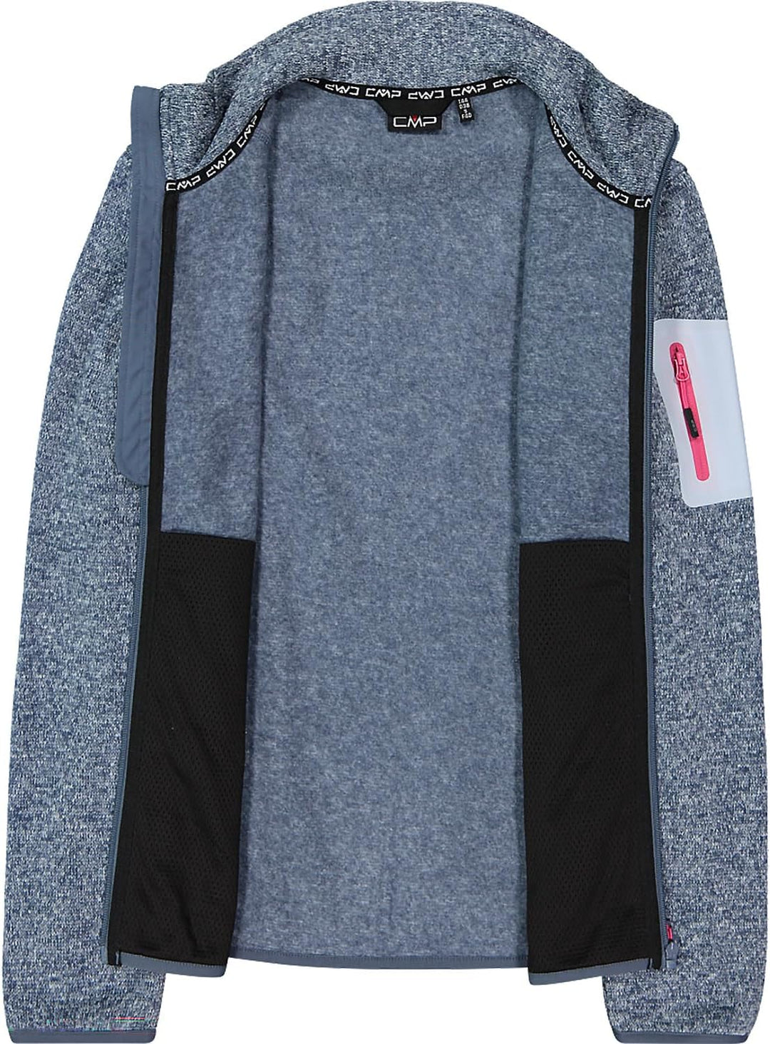 CMP Damen Strick Fleece Jacke Fleecejacke Fleecepullover 36 Blau3087, 36 Blau3087
