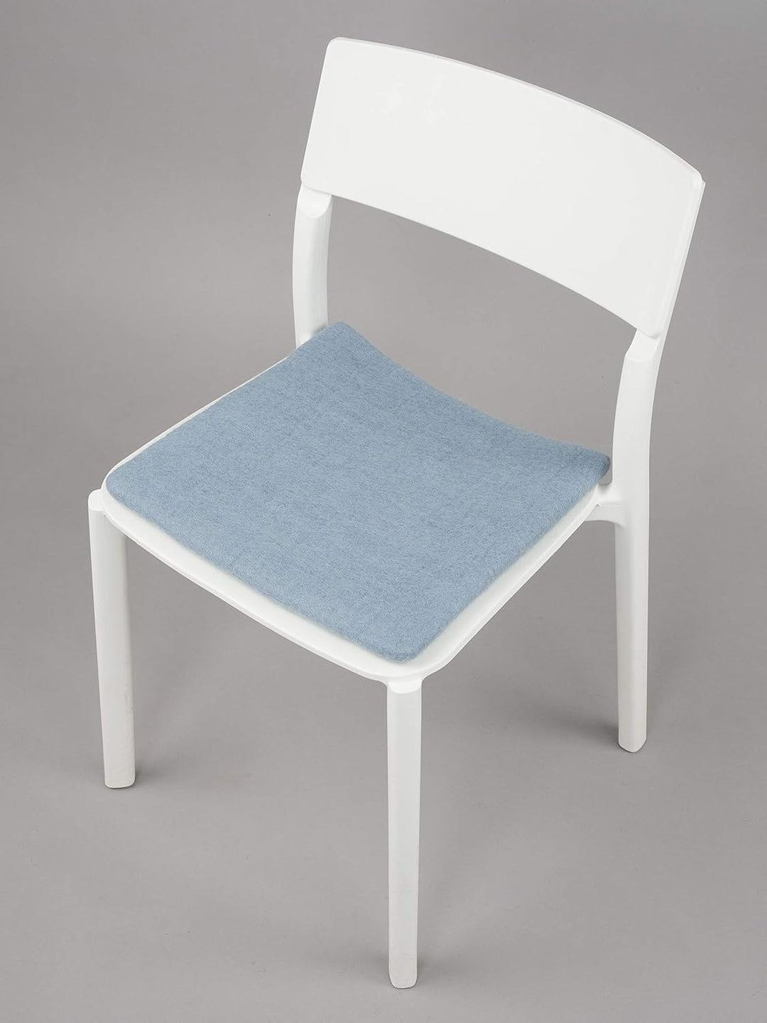 myfelt Flache Filz Sitzauflage, Filz Stuhlauflage - Mia - quadratisch, 36x36 cm, Hellblau, Hellblau