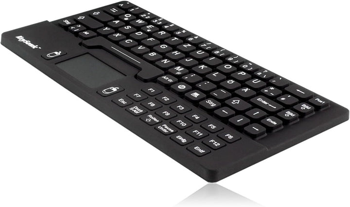 KeySonic KSK-5031IN (DE) Wasser-/Staubdichte Mini-Tastatur (USB-kabelgebunden) aus Silikon mit Touch