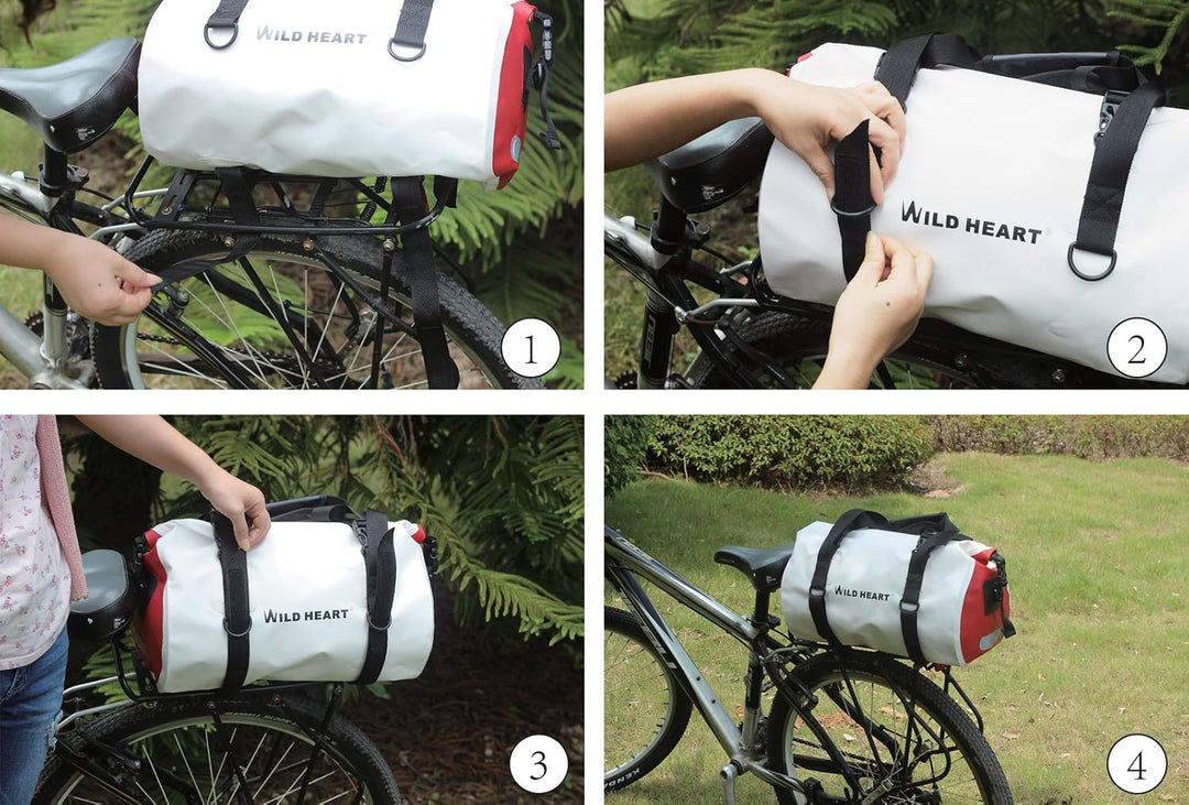 WILD HEART wasserdichte Fahrradtasche 18L mit Schweissnaht, Schultertasche, Rucksack, professionelle
