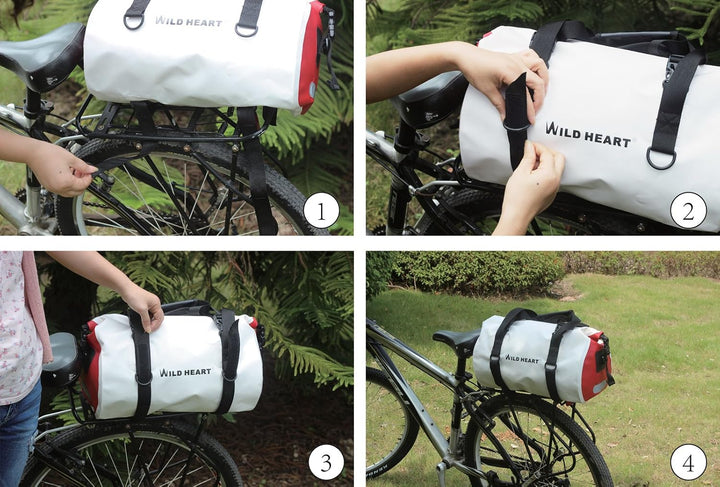 WILD HEART wasserdichte Fahrradtasche 18L mit Schweissnaht, Schultertasche, Rucksack, professionelle