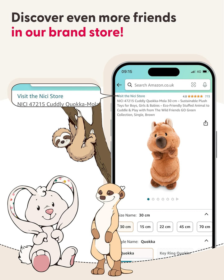 NICI Kinderrucksack rosa 2 in 1 mit Kuscheltier Waschbär 25cm - Kindergartenrucksack Mädchen & Junge