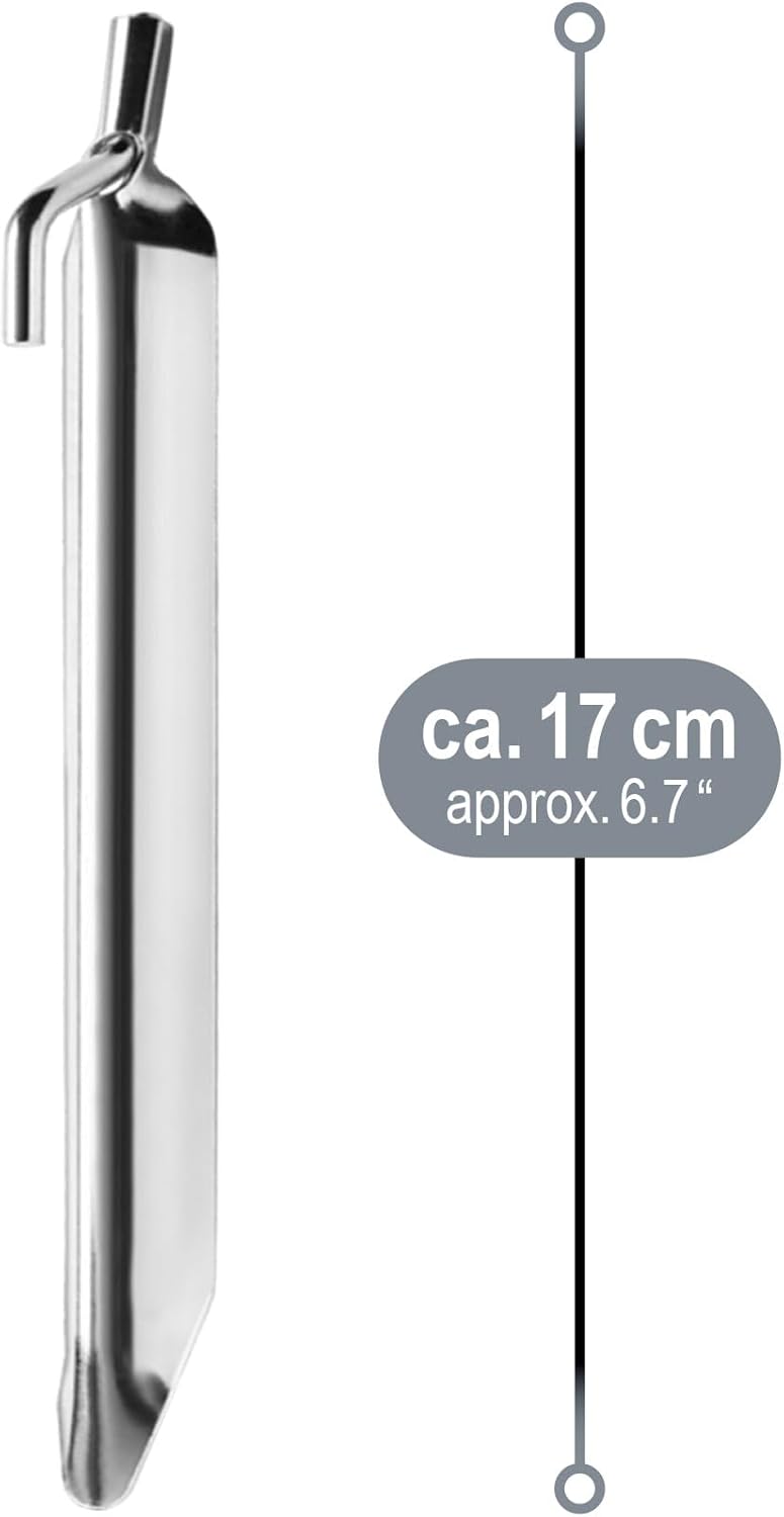 com-four® 16x Zelt-Heringe aus Stahl - robuste Erdnägel in V-Form für Camping und Outdoor - ideal fü