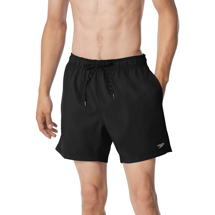 Speedo Herren Knielang Volley Comfort Liner Solid Badehose L Speedo 40,6 Cm (16 Zoll) Schwarz, L Spe